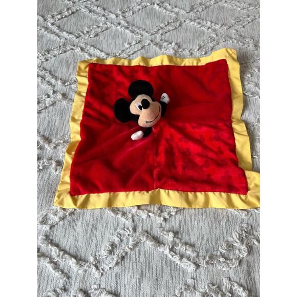 Disney Baby Red Mickey Mouse 14" Plush Lovey Security Blanket - Picture 2 of 6